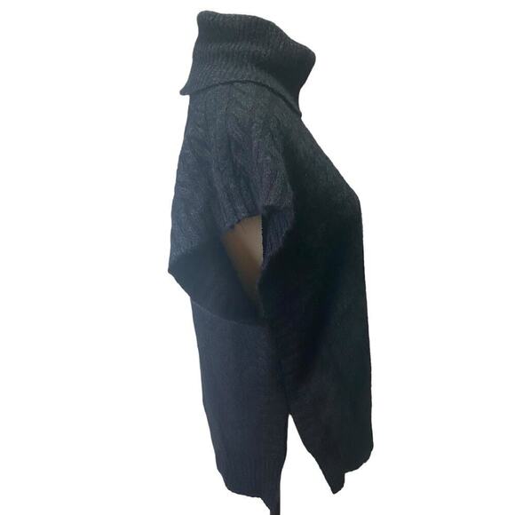 NWT Noble Wilde Merino Possum Sweater Size XS Charcoal Gray Cable Knit - Picture 3 of 12